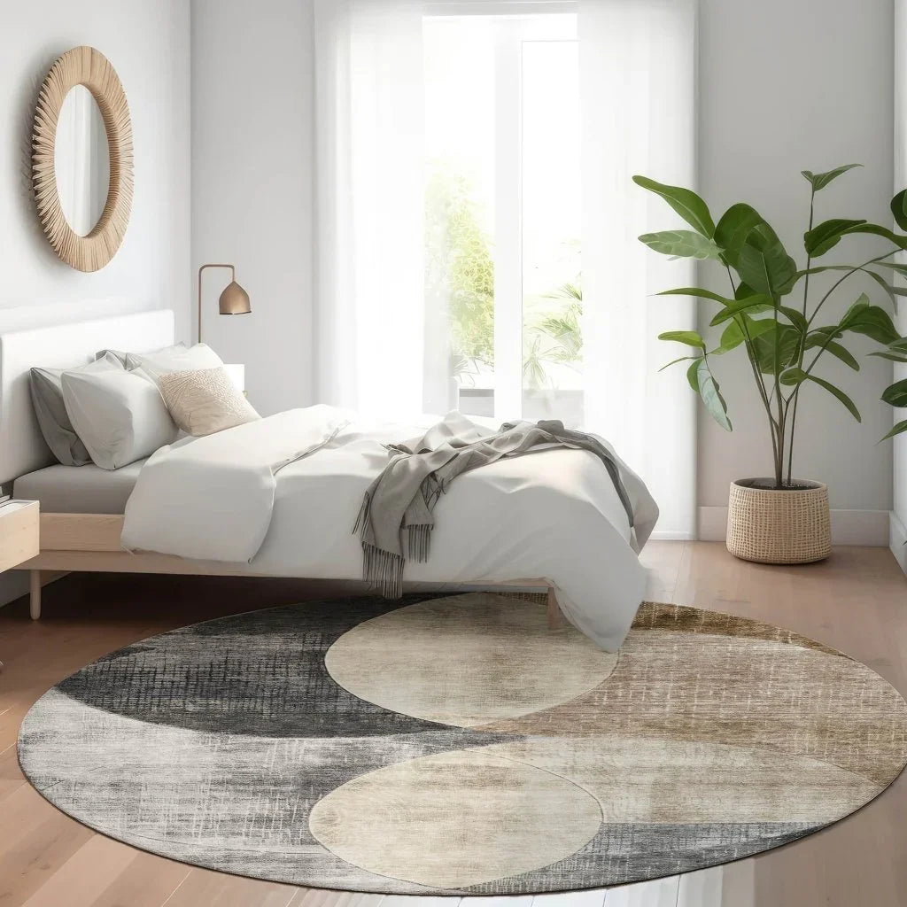 LOOMLAN Rugs Henry Pewter Washable Indoor-Outdoor Rug