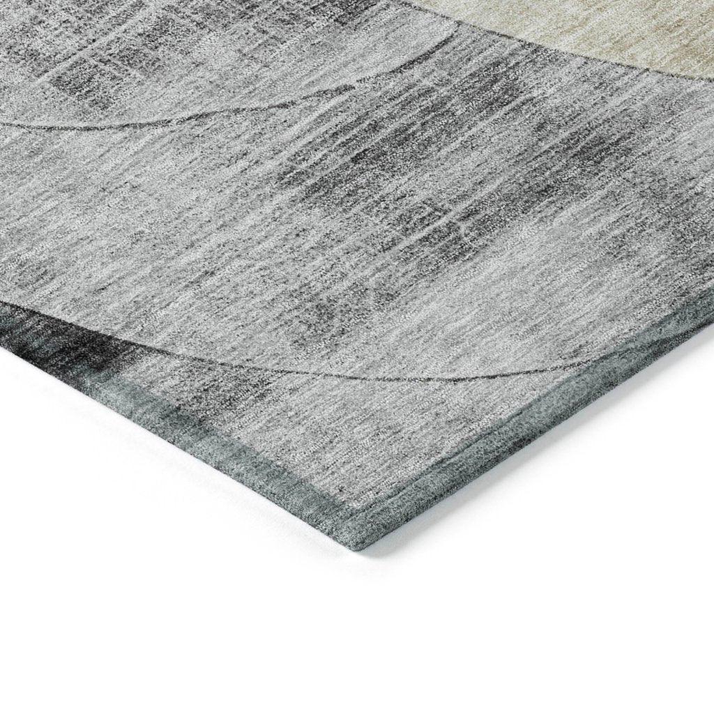 LOOMLAN Rugs Henry Pewter Washable Indoor-Outdoor Rug