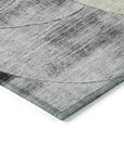 LOOMLAN Rugs Henry Pewter Washable Indoor-Outdoor Rug