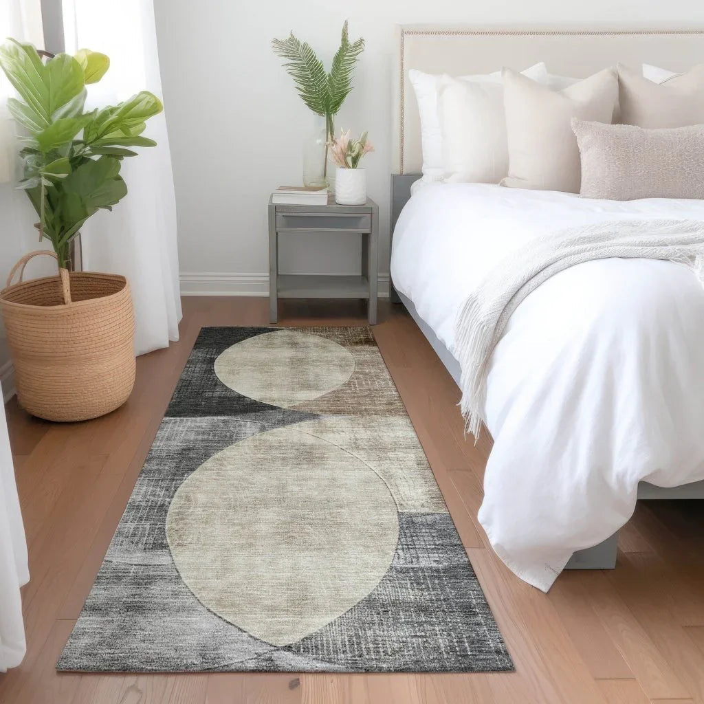 LOOMLAN Rugs Henry Pewter Washable Indoor-Outdoor Rug