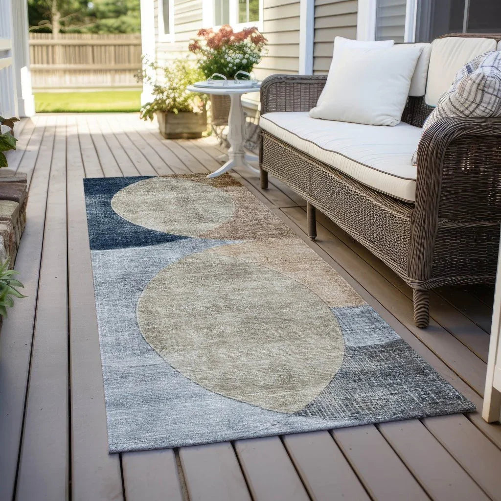 LOOMLAN Rugs Henry Sky Washable Indoor-Outdoor Rug