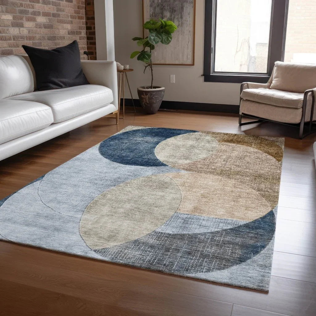 LOOMLAN Rugs Henry Sky Washable Indoor-Outdoor Rug