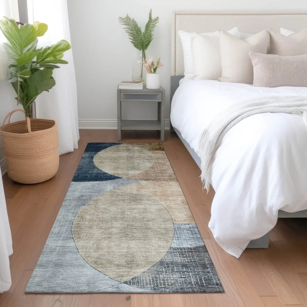 LOOMLAN Rugs Henry Sky Washable Indoor-Outdoor Rug