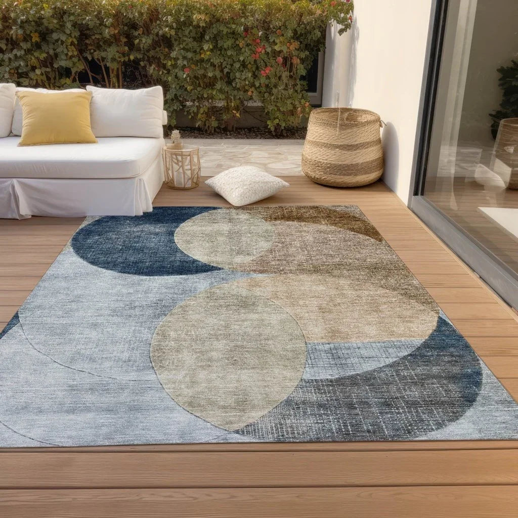 LOOMLAN Rugs Henry Sky Washable Indoor-Outdoor Rug