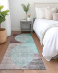 LOOMLAN Rugs Henry Teal Washable Indoor-Outdoor Rug
