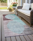 LOOMLAN Rugs Henry Teal Washable Indoor-Outdoor Rug