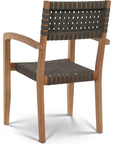 HiTeak Herning 5PC Square Patio Dining Set Stacking Armchairs