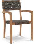 HiTeak Herning 5PC Square Patio Dining Set Stacking Armchairs