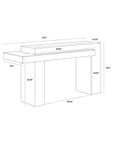 Herriot Concrete Outdoor Couch Table - LOOMLAN - SUNPAN - Outdoor Console Tables