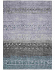 LOOMLAN Rugs Hilda Blue Washable Indoor-Outdoor Rug