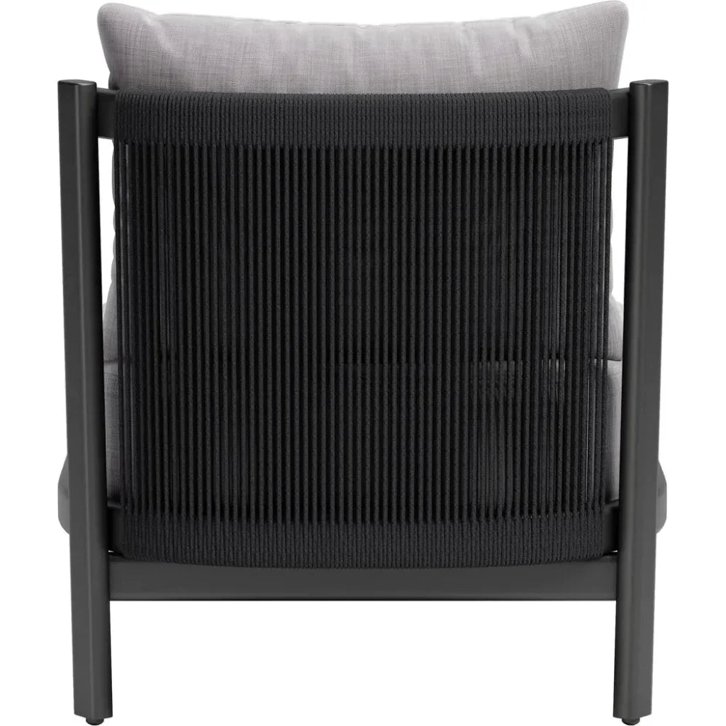 Horizon Aluminum Gray Armless Accent Chair - LOOMLAN - Zuo Modern - Outdoor Accent Chairs
