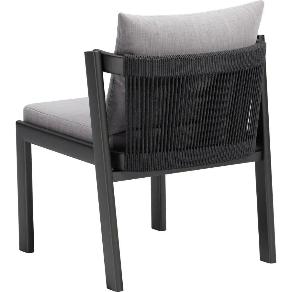 Horizon Aluminum Gray Dining Chair 2PC - LOOMLAN - Zuo Modern - Outdoor Dining Chairs