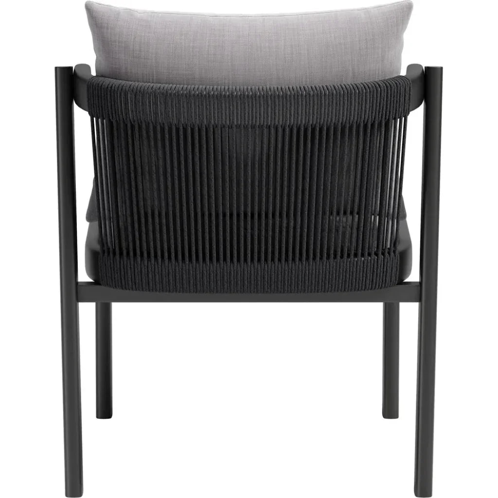 Horizon Aluminum Gray Dining Chair 2PC - LOOMLAN - Zuo Modern - Outdoor Dining Chairs