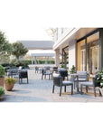 Horizon Aluminum Gray Dining Chair 2PC - LOOMLAN - Zuo Modern - Outdoor Dining Chairs