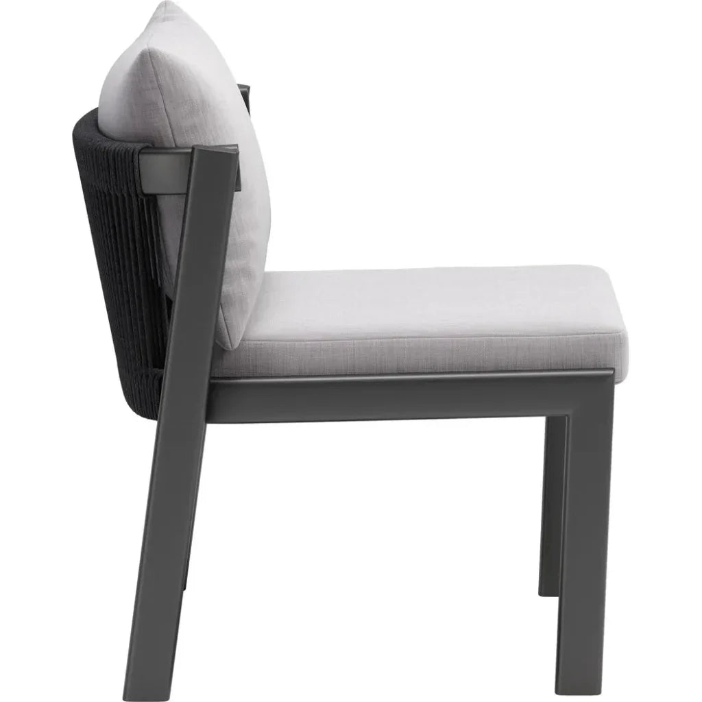 Horizon Aluminum Gray Dining Chair 2PC - LOOMLAN - Zuo Modern - Outdoor Dining Chairs