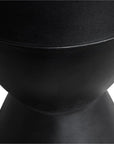 Hourglass Concrete Black Outdoor Stool - LOOMLAN - Garden Stools
