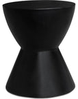 Hourglass Concrete Black Outdoor Stool - LOOMLAN - Garden Stools