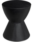 Hourglass Concrete Black Outdoor Stool - LOOMLAN - Garden Stools