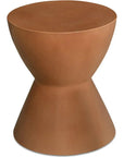 Hourglass Concrete Brown Outdoor Stool - LOOMLAN - Garden Stools