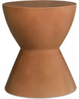 Hourglass Concrete Brown Outdoor Stool - LOOMLAN - Garden Stools