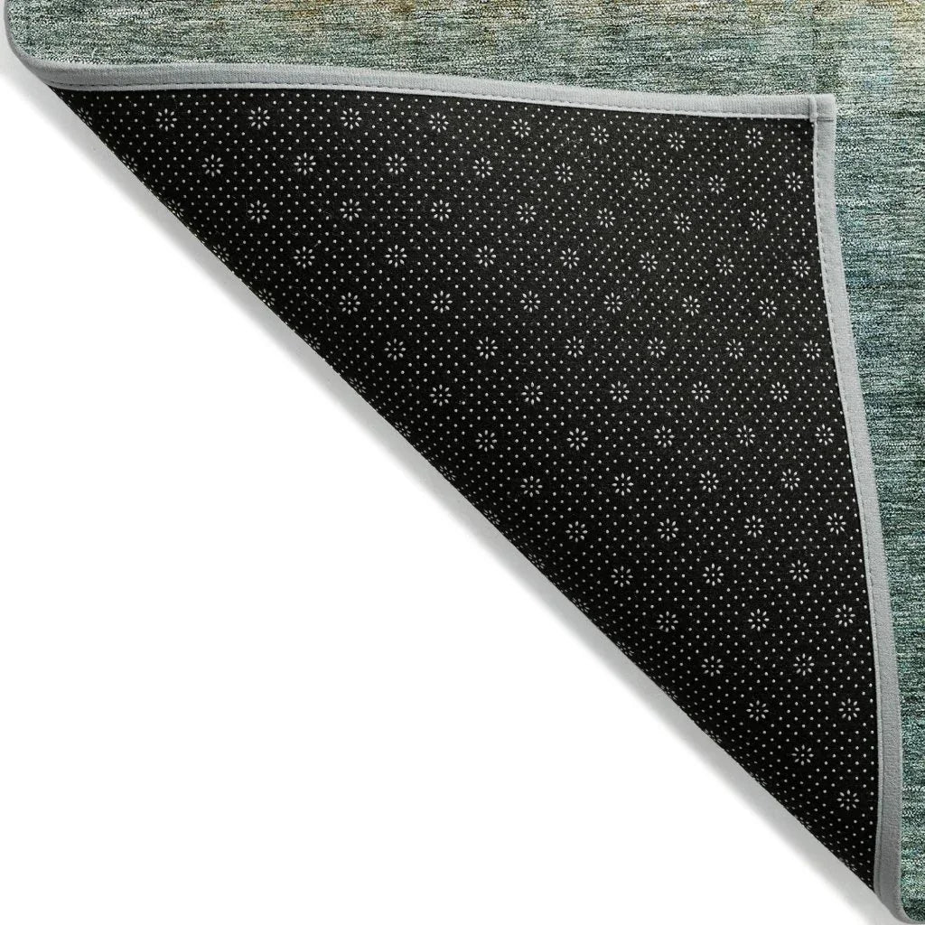LOOMLAN Rugs Hue Blue Washable Indoor-Outdoor Rug