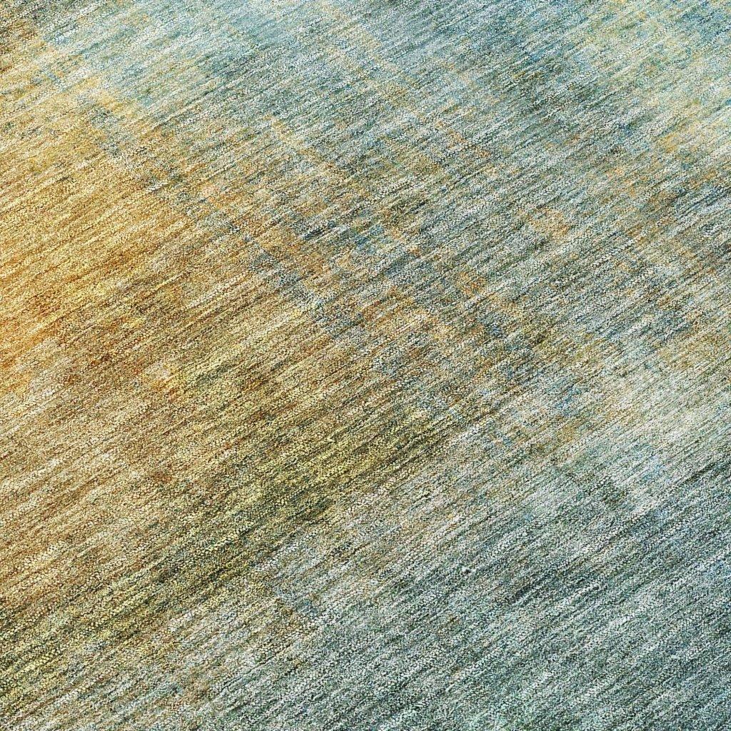 LOOMLAN Rugs Hue Blue Washable Indoor-Outdoor Rug