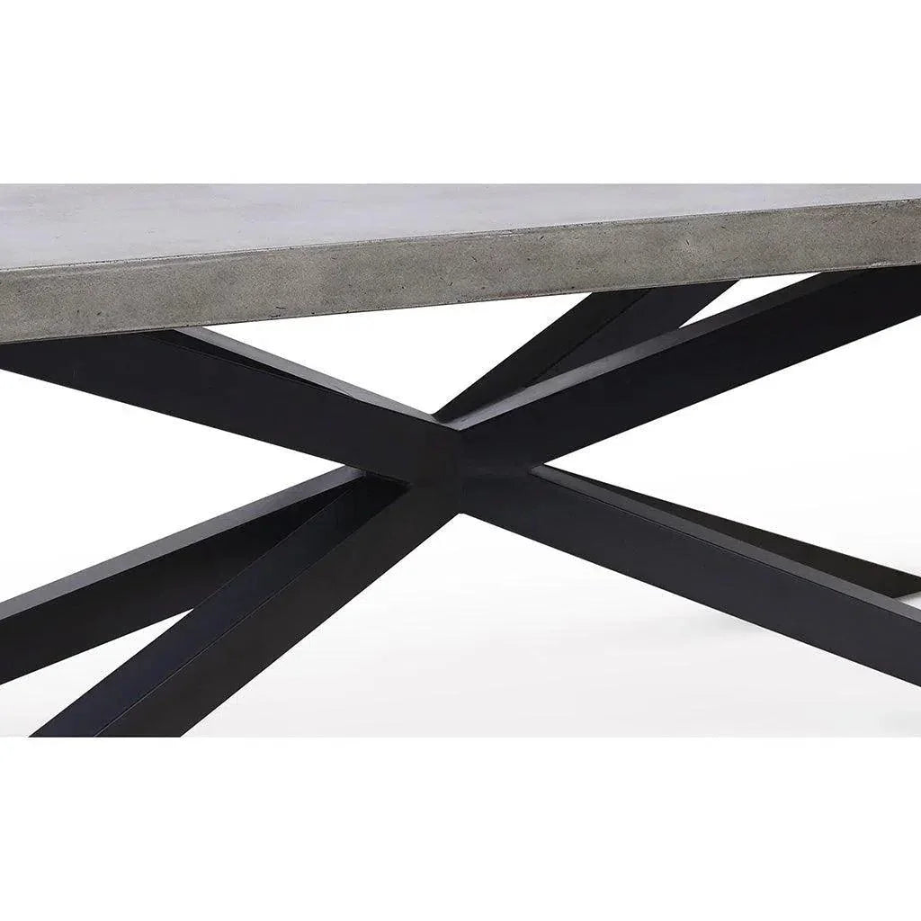 Hunter Reinforced Concrete Rectangular Dining Table - LOOMLAN - Urbia - Outdoor Dining Tables