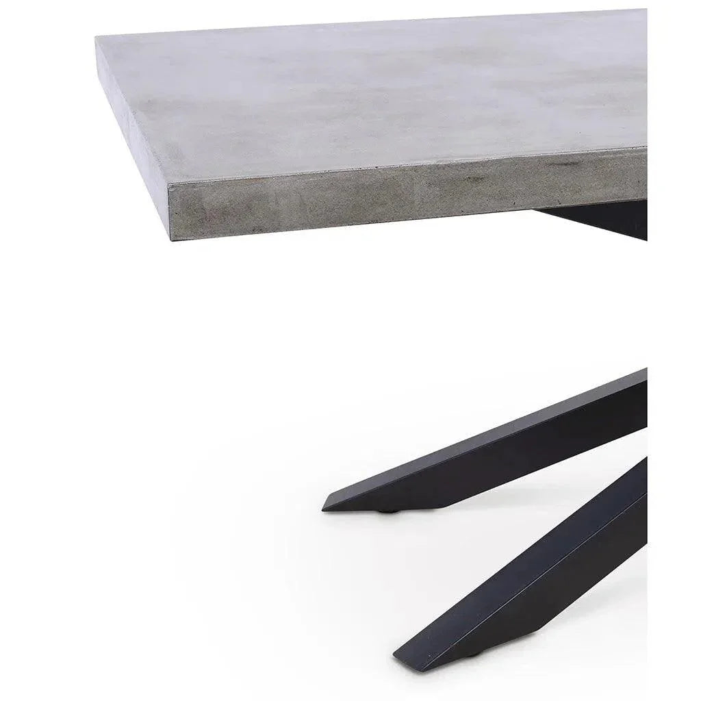 Hunter Reinforced Concrete Rectangular Dining Table - LOOMLAN - Urbia - Outdoor Dining Tables