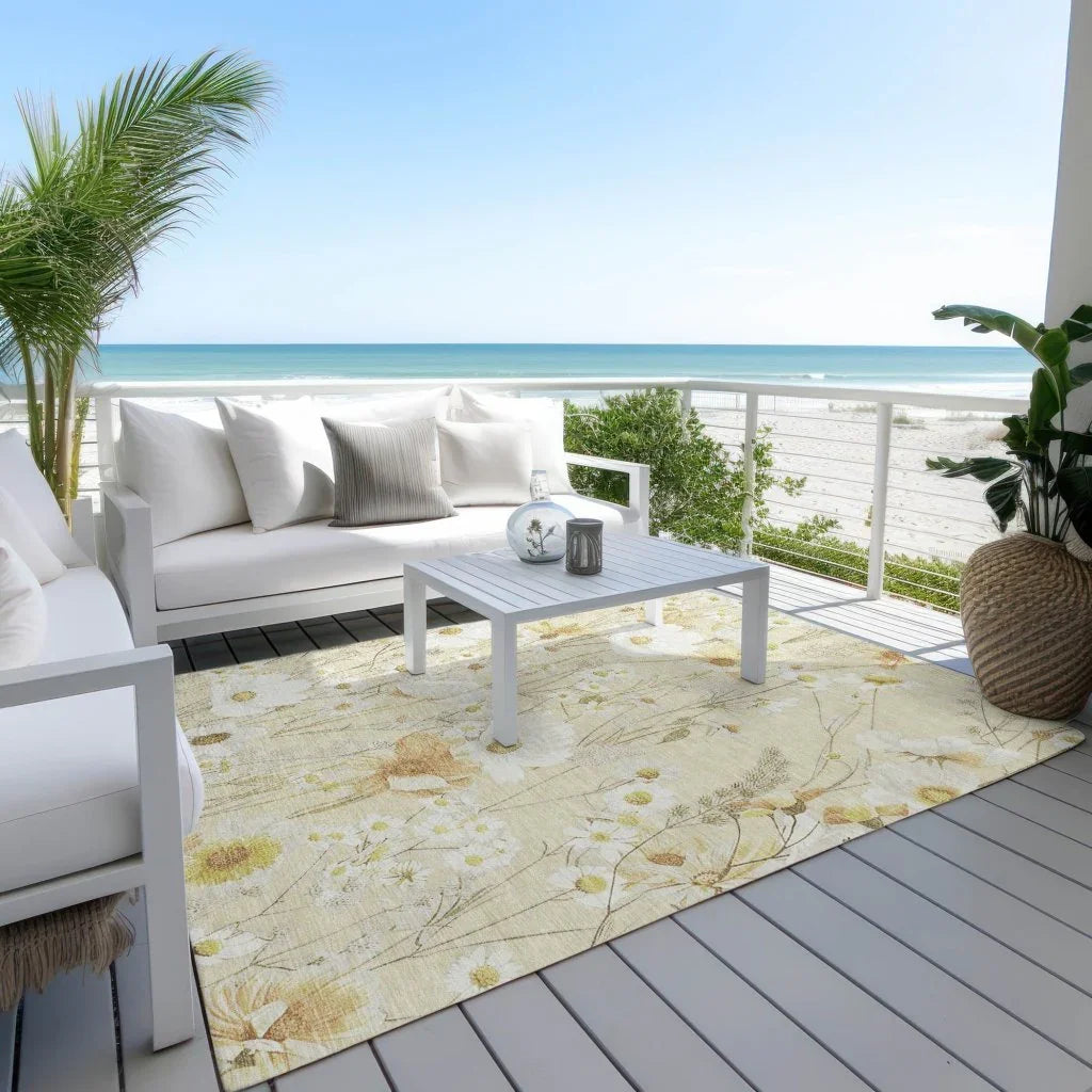 LOOMLAN Rugs Ilunara Gold Washable Indoor-Outdoor Rug
