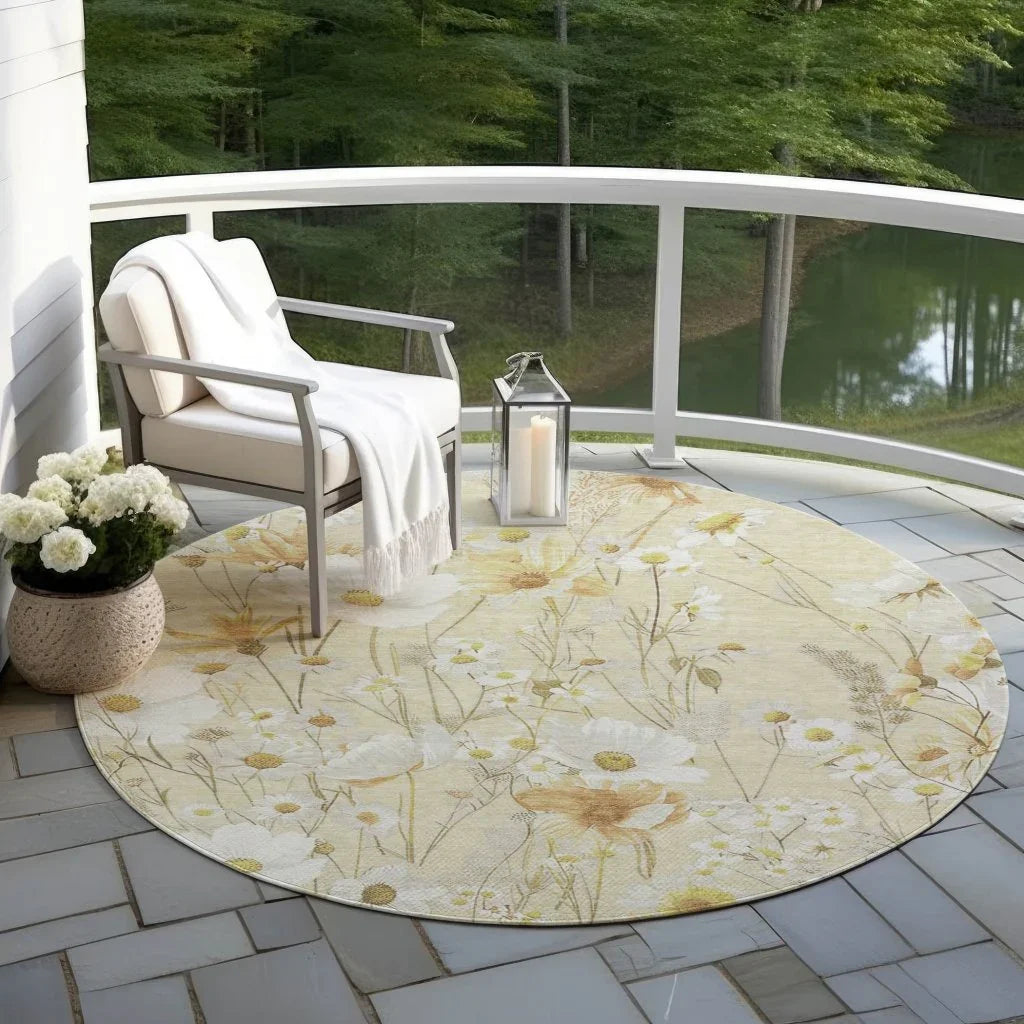 LOOMLAN Rugs Ilunara Gold Washable Indoor-Outdoor Rug