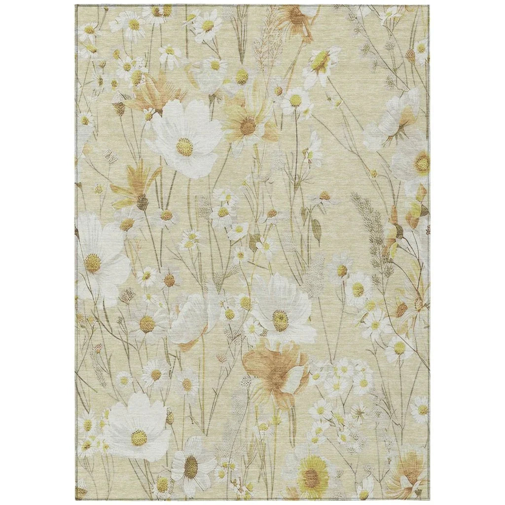 LOOMLAN Rugs Ilunara Gold Washable Indoor-Outdoor Rug