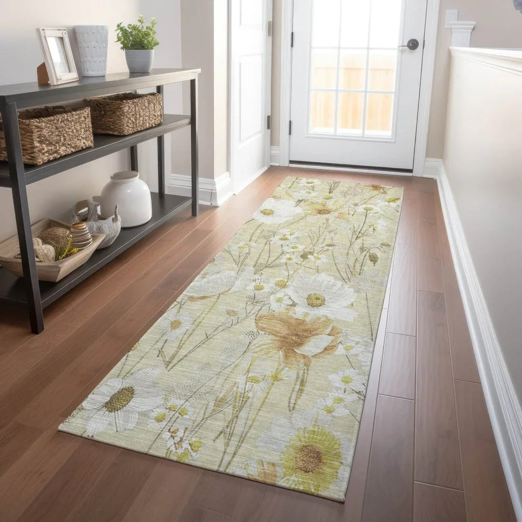 LOOMLAN Rugs Ilunara Gold Washable Indoor-Outdoor Rug