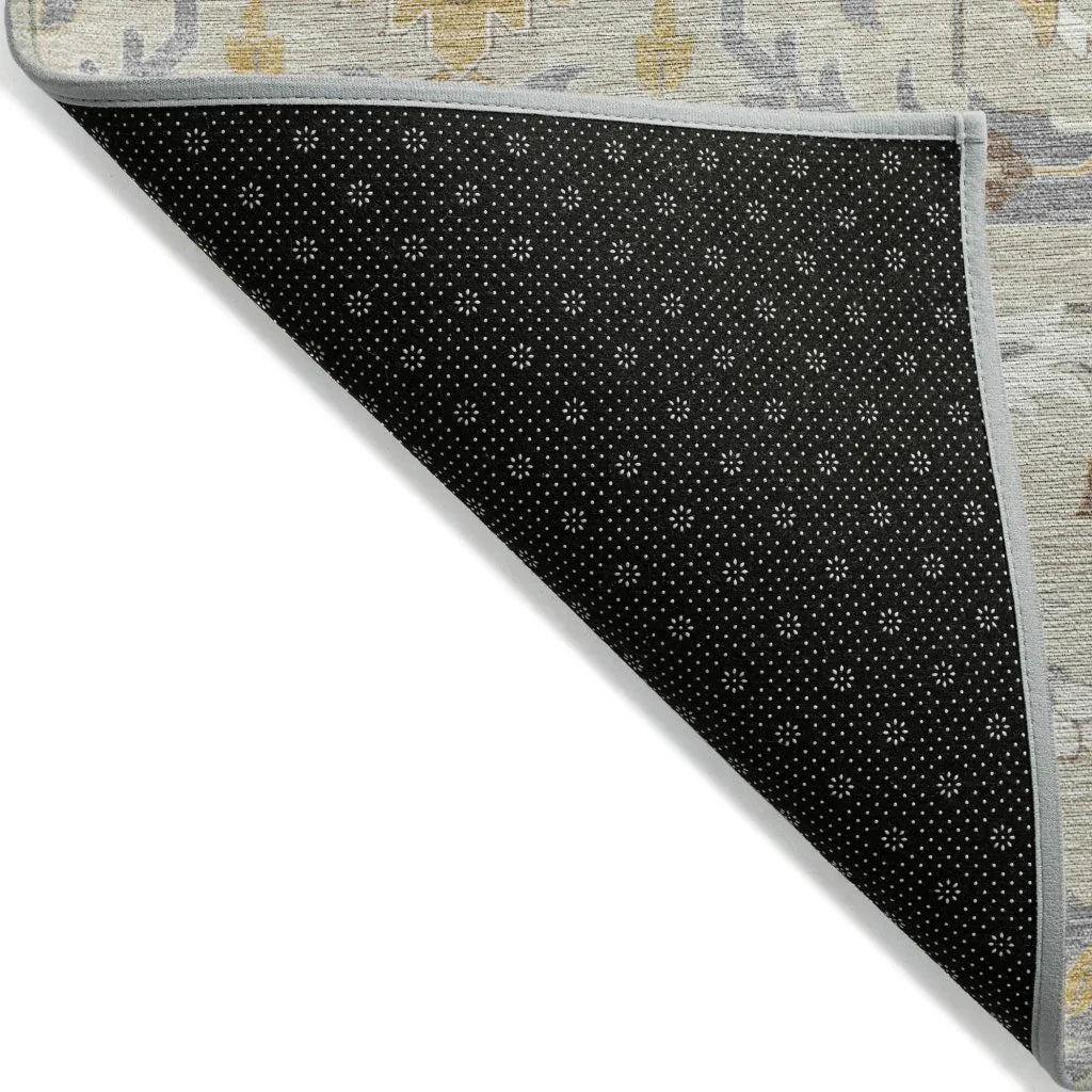 LOOMLAN Rugs Ilyara Beige Washable Indoor-Outdoor Rug