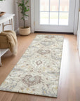 LOOMLAN Rugs Ilyara Beige Washable Indoor-Outdoor Rug