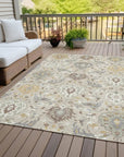LOOMLAN Rugs Ilyara Beige Washable Indoor-Outdoor Rug