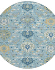 LOOMLAN Rugs Ilyara Blue Washable Indoor-Outdoor Rug