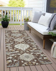 LOOMLAN Rugs Ilyara Brown Washable Indoor-Outdoor Rug