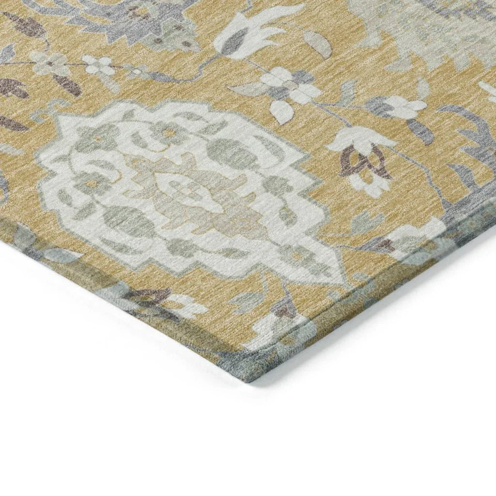 LOOMLAN Rugs Ilyara Gold Washable Indoor-Outdoor Rug