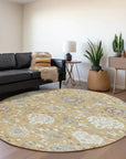 LOOMLAN Rugs Ilyara Gold Washable Indoor-Outdoor Rug