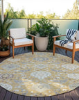 LOOMLAN Rugs Ilyara Gold Washable Indoor-Outdoor Rug