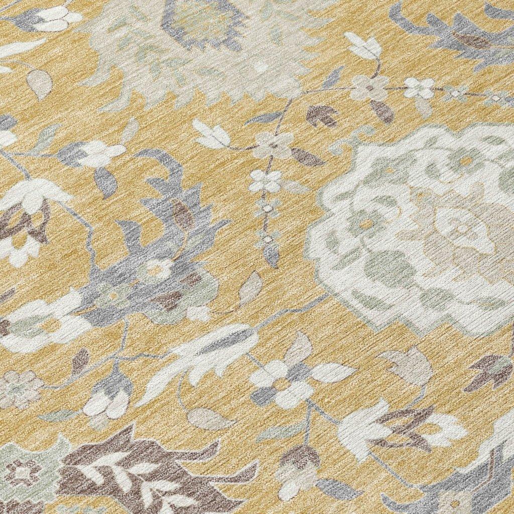 LOOMLAN Rugs Ilyara Gold Washable Indoor-Outdoor Rug