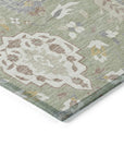 LOOMLAN Rugs Ilyara Green Washable Indoor-Outdoor Rug