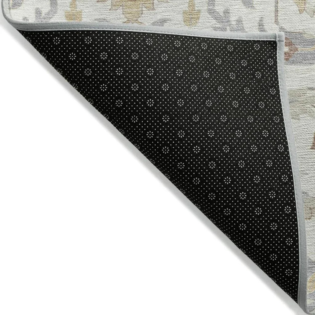 LOOMLAN Rugs Ilyara Ivory Washable Indoor-Outdoor Rug