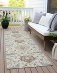 LOOMLAN Rugs Ilyara Ivory Washable Indoor-Outdoor Rug