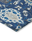 LOOMLAN Rugs Ilyara Navy Washable Indoor-Outdoor Rug