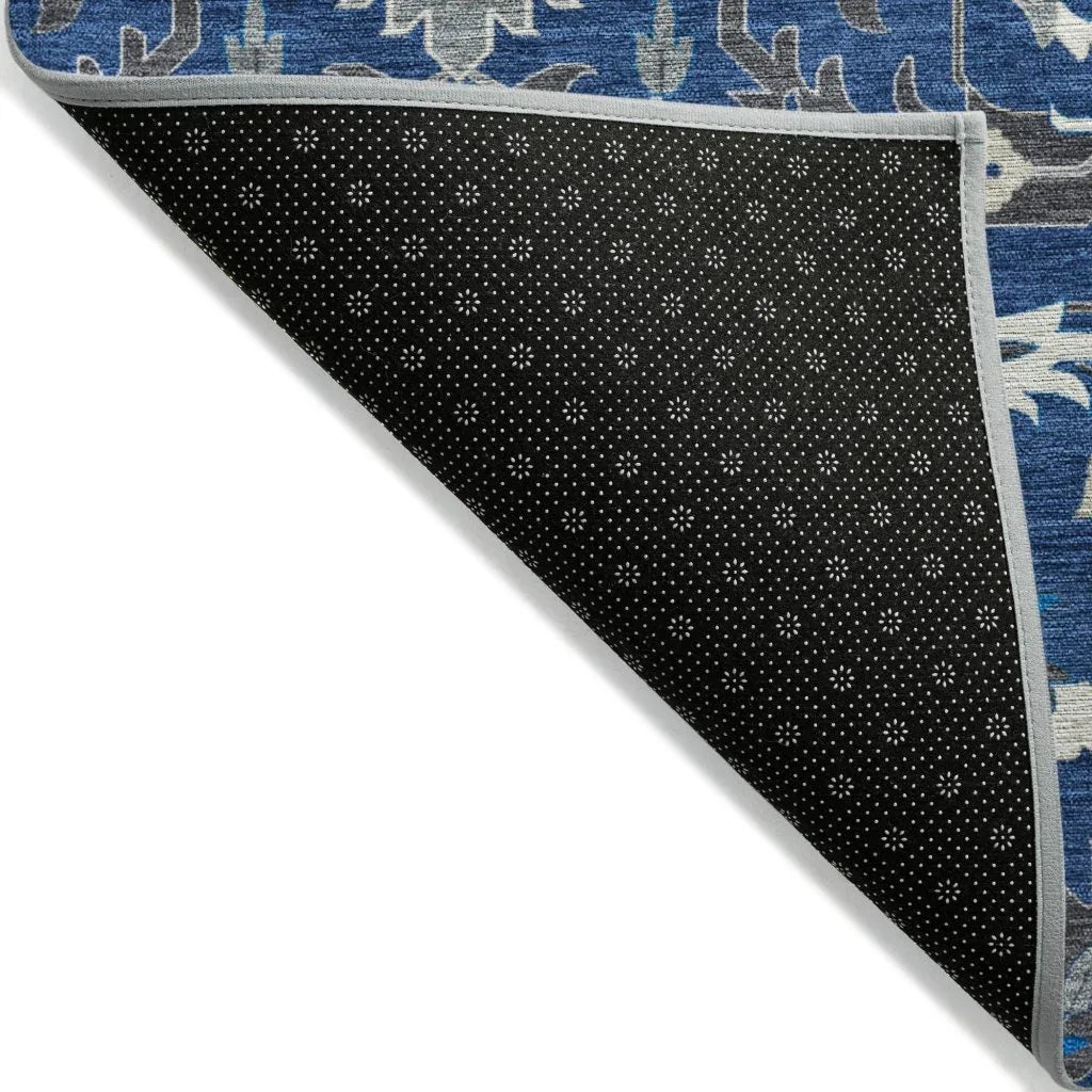 LOOMLAN Rugs Ilyara Navy Washable Indoor-Outdoor Rug