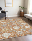 LOOMLAN Rugs Ilyara Orange Washable Indoor-Outdoor Rug