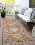 LOOMLAN Rugs Ilyara Orange Washable Indoor-Outdoor Rug