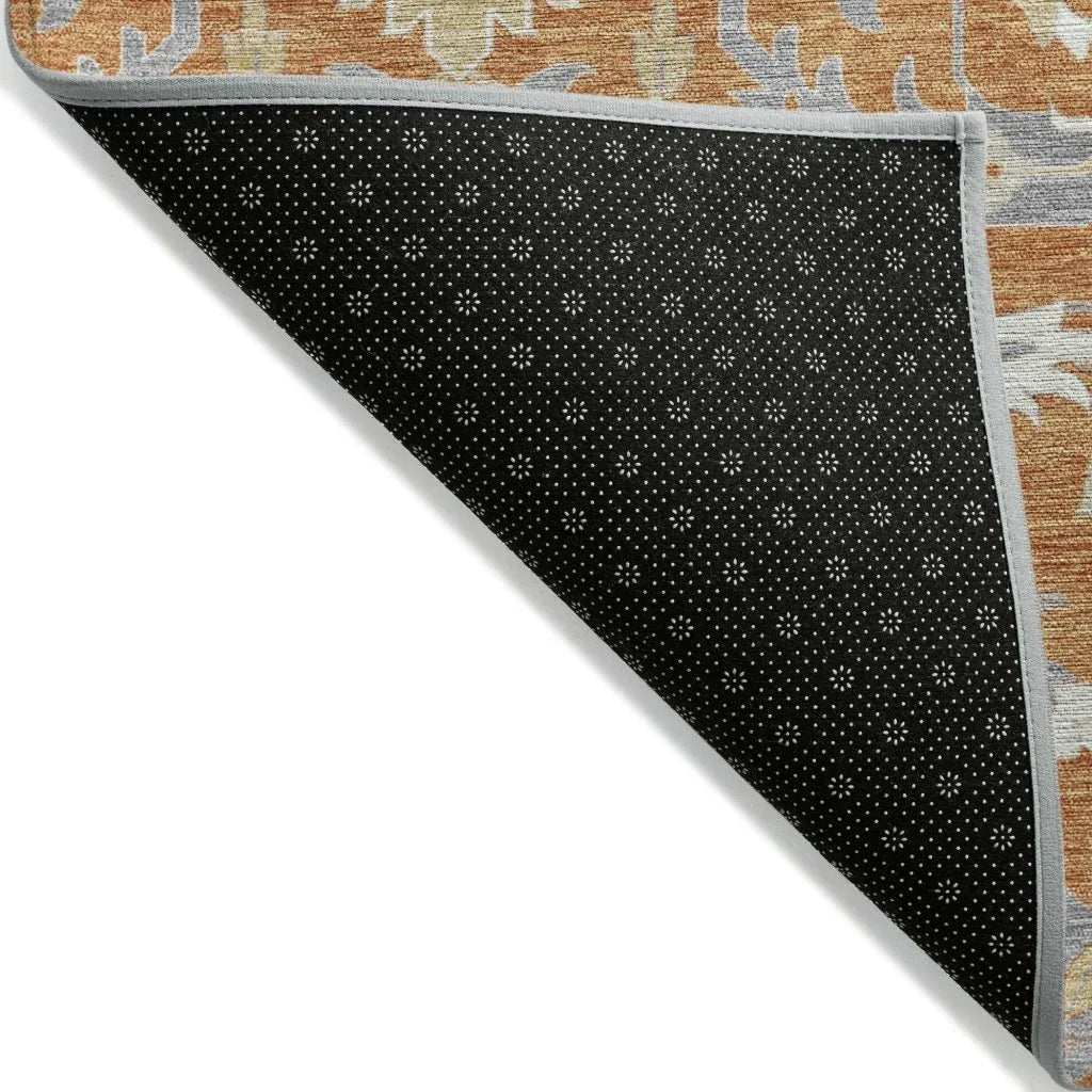 LOOMLAN Rugs Ilyara Orange Washable Indoor-Outdoor Rug