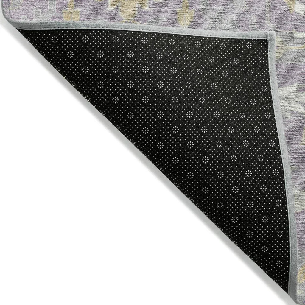 LOOMLAN Rugs Ilyara Purple Washable Indoor-Outdoor Rug